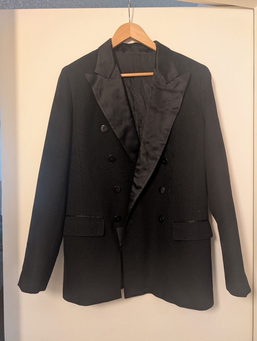 Jean Paul Gaultier Femme Black Double-Breasted Tuxedo Jacket / Blazer